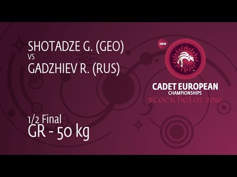 1/2 GR - 50 kg: G. SHOTADZE (GEO) df. R. GADZHIEV (RUS), 2-1