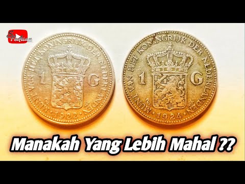 Comparison of the Price of 1 Guilder Wilhelmina Koningin Der Nederlanden Coins from 1922 and 1924