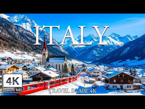 Winter Italy 4K Ultra HD | Stunning Footage Italy, Scenic Relaxation Film with Calming Music