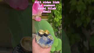 Rakhi Tilak Thali #resin #easytutorial #diy #art #puja #poojathali #rakhi #ytshorts #yt #order #arte