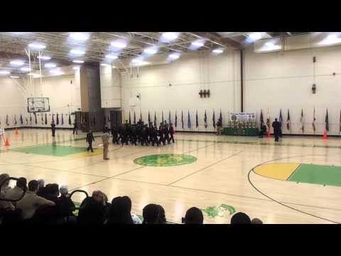 Prosser JROTC Upperclassmen Drill Team at City Wide drill Competition (Carver) 2013