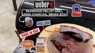 Pellet Grill Modified To An Offset Wood Smoker! / Awesome Smoked Ribs on The Weber Searwood!