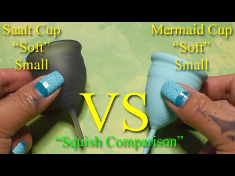 Saalt Cup Soft vs Mermaid Cup Soft SMALL - Menstrual Cup Squish