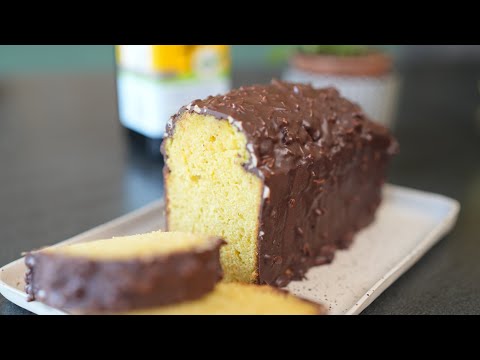 Orange Cake with Sesame Cream and Chocolate‑Almond Glaze