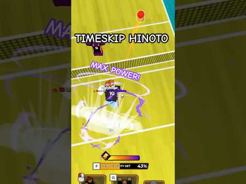 MAX POWER SPIKE with TIMESKIP HINOTO Roblox Volleyball Legends! #spike #animegame #volleyballlegends