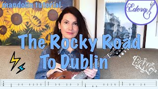 The Rocky Road to Dublin Mandolin Tutorial with On-Screen TAB - Irish Tune