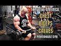 Chest + Biceps + Calves at Powerhouse Gym | Krizo in America