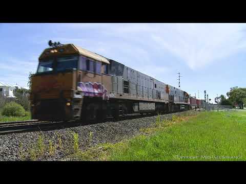 3MP4 TOLL / Pacific National Container Train (29/9/2009) - PoathTV Australian Railways