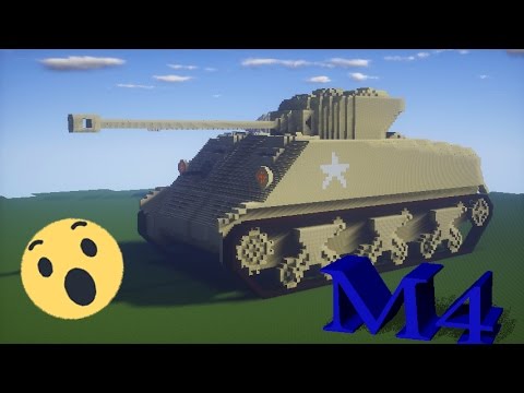 Minecraft Giant USA M4 Sherman Tank