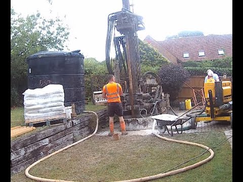 Drilling the heat pump boreholes at Westbarn House
