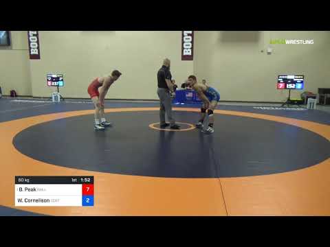 2018 Marine Corps US Open/UWW Junior Greco Roman 60 Rnd Of 16 - Benjamin Peak (NMU-) Vs. Wyatt Cor