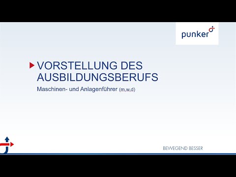 Ausbildungsberuf Maschinen und Anlagenführer (m/w/d) bei punker
