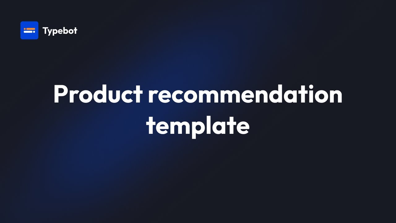 Product recommendation template