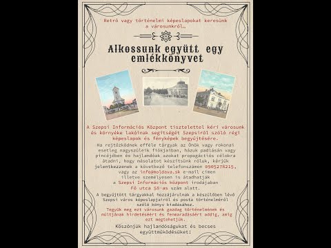 Felhívás: Régi szepsi képeslapok gyűjtése