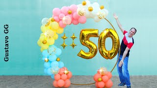 DECORACION CON GLOBOS 🎈🎉 (Guirnalda de globos) - Decoraciones para cumpleaños - Gustavo gg