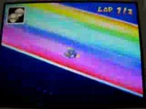Mario Kart DS Rainbow Road with Shy Guy