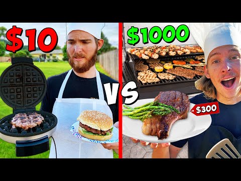 $10 vs $1000 EXTREME BBQ Challenge! *BUDGET BATTLE*