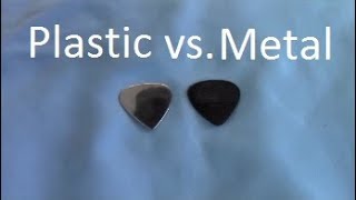 Video thumbnail for plastic guitar pick vs metal pick (Steel) by Soldier1287