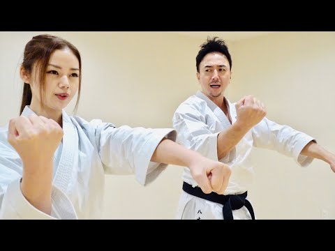 呼吸に体を合わせろ！空手の呼吸法の秘密 Karate Girl tries Sanchin of Okinawa Gojyu-ryu Karate