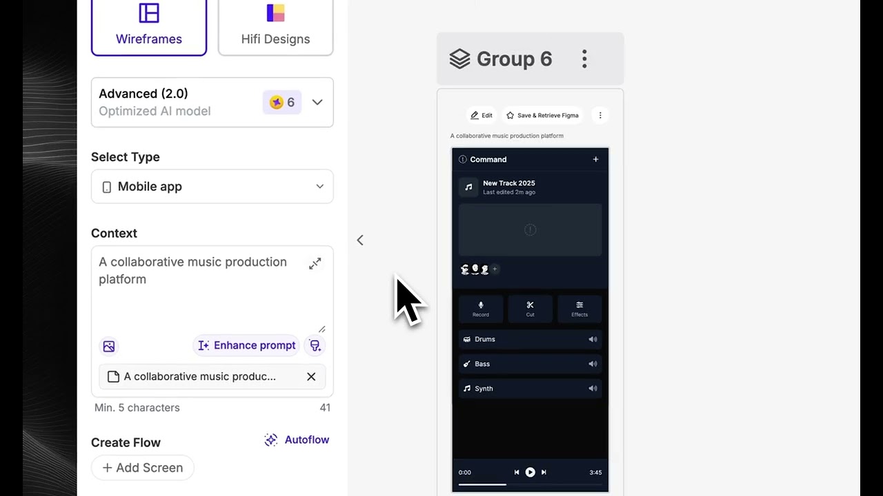 Transform a Wireframe into Hifi UI Design with UX Pilot AI