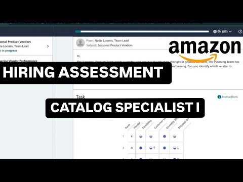 Amazon Assessment ! Catalog Specialist I  | Amazon assessment answers |  Job Interview | Online Test