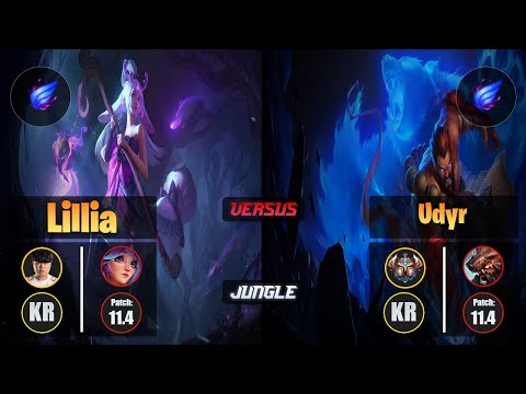 Clid LILLIA (Jungle) [Phase Rush] VS UDYR - Challenger KR Patch 11.4