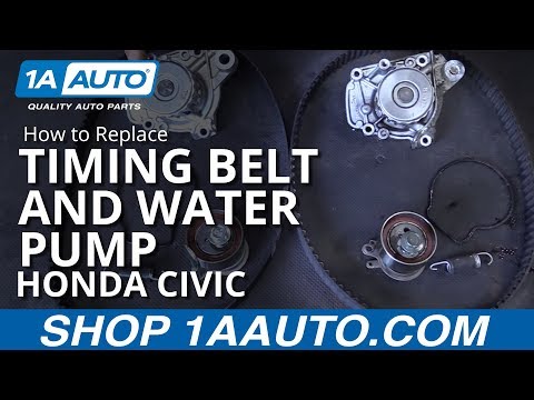 How to Replace Timing Belt and Water Pump 01-05 Honda Civic Coupe Sedan