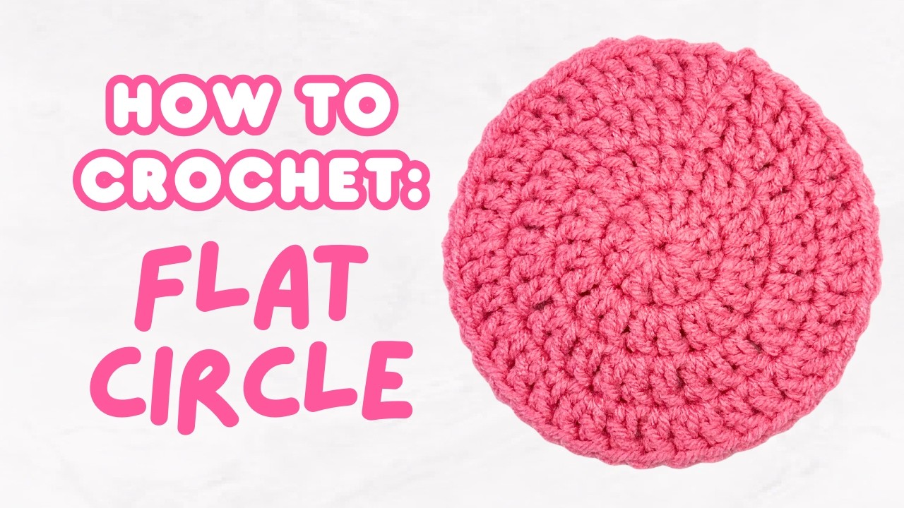 how to crochet a flat circle for BEGINNERS (no magic ring!) | easy crochet tutorial 🧶