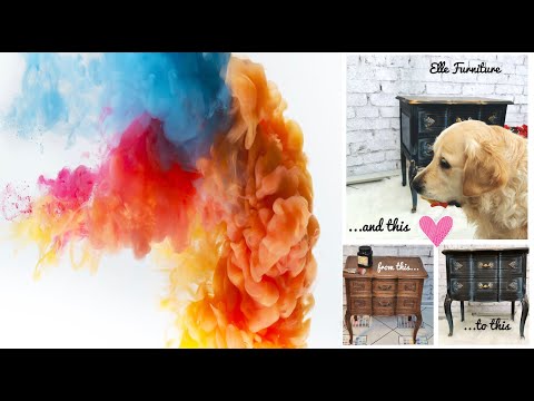 Metallic stripes dresser : painted furniture tutorial