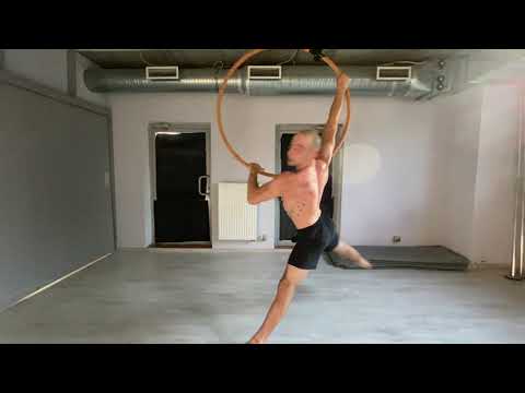 Pawel Kulaga, aerial hoop act to Insane by Kensington