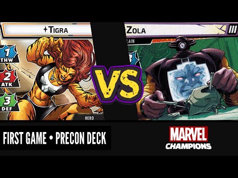 TIGRA DEBUT vs EXPERT ZOLA | Marvel Champions Playthrough | Precon Deck Civil War Gameplay
