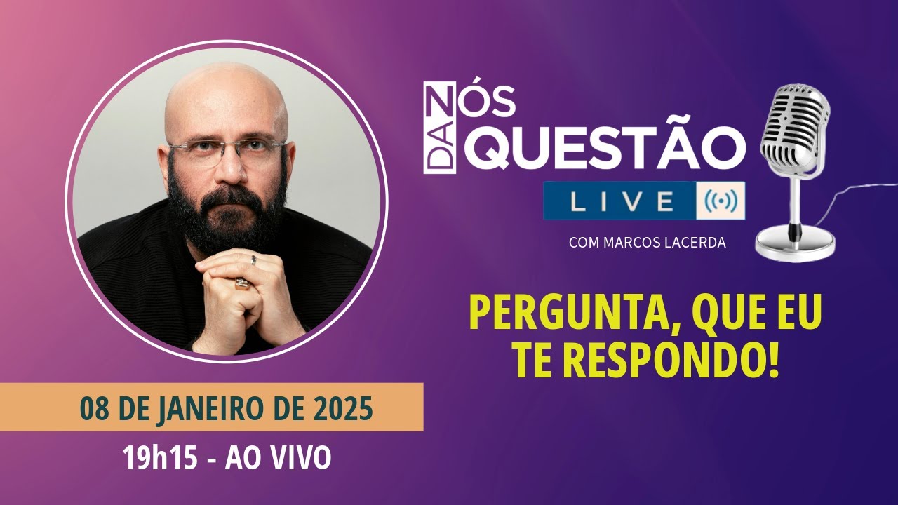 LIVE COMIGO - PERGUNTA QUE EU TE RESPONDO - 08/01/2025 | Marcos Lacerda, psicólogo