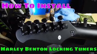 Video thumbnail for How To Install Harley Benton Parts Locking Tuners 6L Black | Harley Benton ST-20HSS SBK by Wesley Webb
