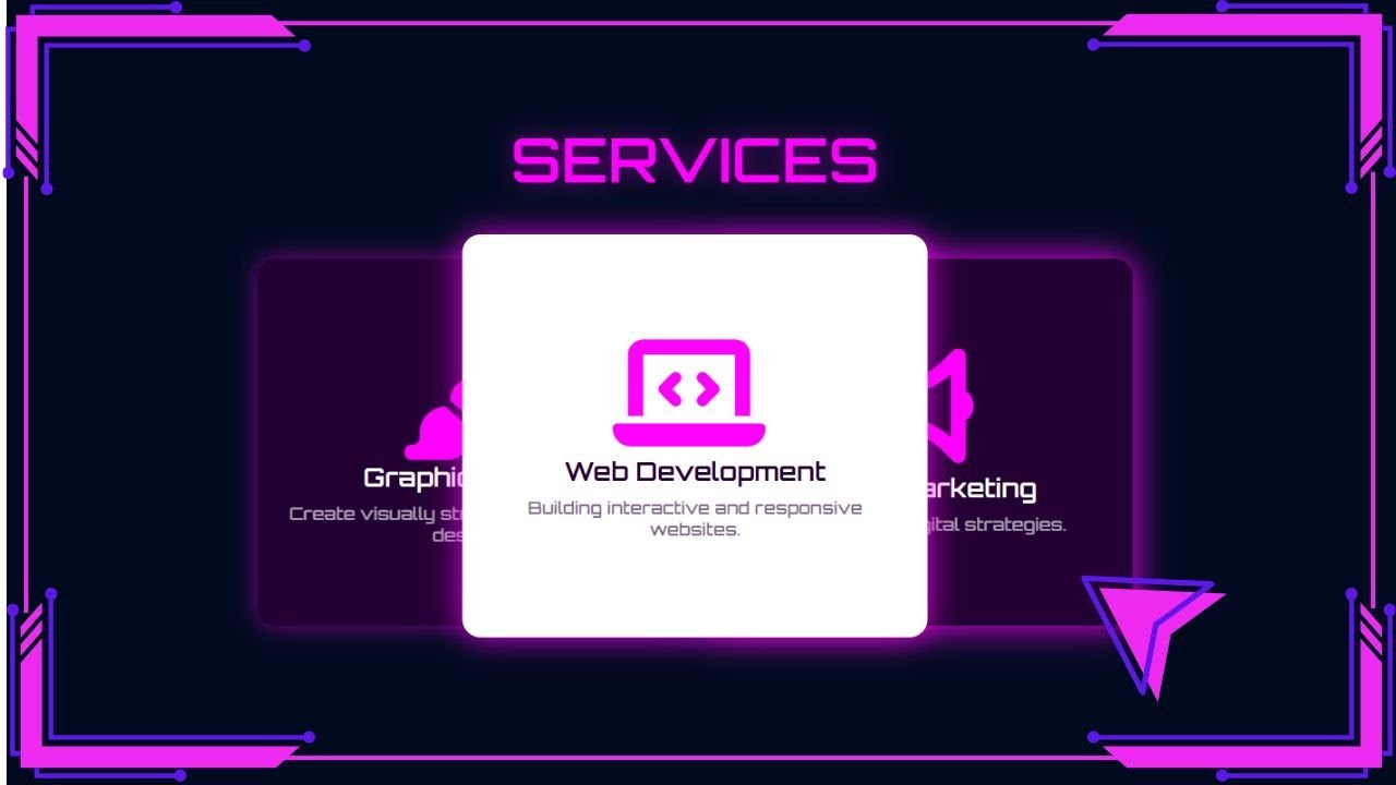 SIMPLE SERVICES CARD SECTION USING HTML, CSS & JS | #18