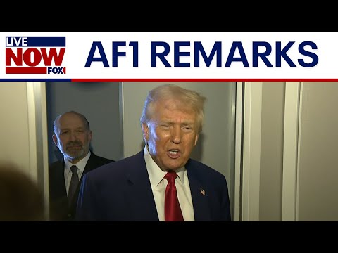 Video | President Trump speaks on tariffs, DOGE, Houthis, proxy voting, on Air Force One