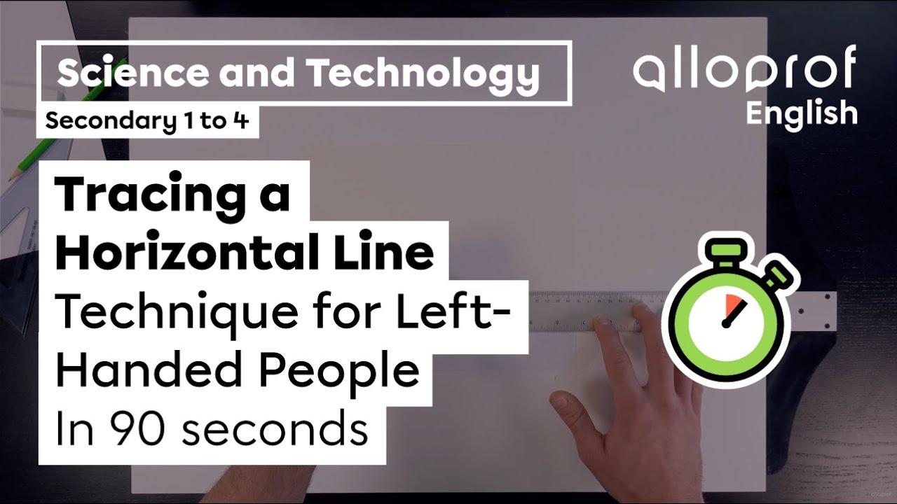 Tracing a Horizontal Line - Technique for Left-Handed People