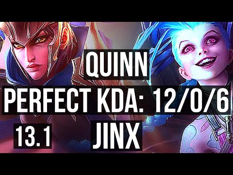 QUINN & Lulu vs JINX & Yuumi (ADC) | 12/0/6, Legendary, 400+ games | EUW Diamond | 13.1
