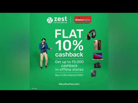 zest money emi without credit card 0dp 0%intrest pe shopping