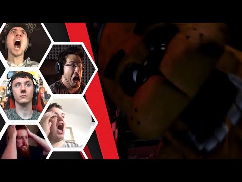 Lets Player's Reaction To The Night 4,5 & 6 Jumpscares/Scary Moments - Five Nights At Freddy's