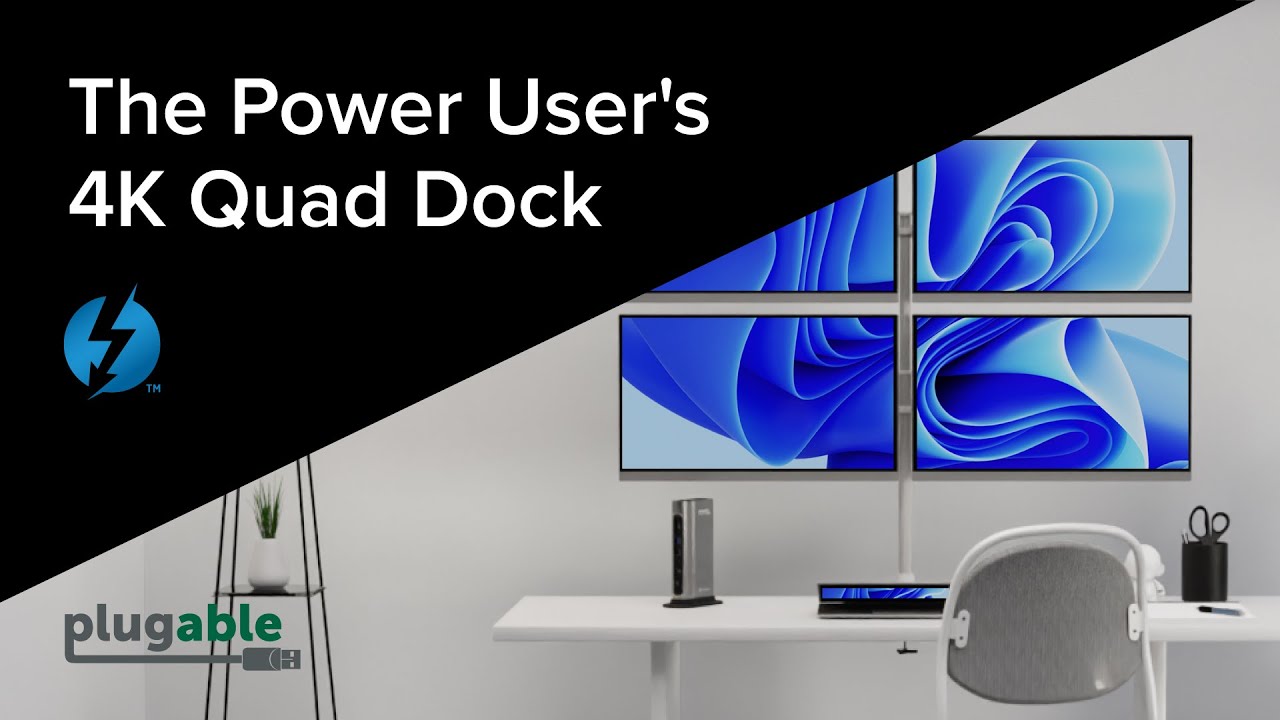 A 4K Quad Display Docking Station Built for the Power User Plugable 29.5K subscribers Subscribed