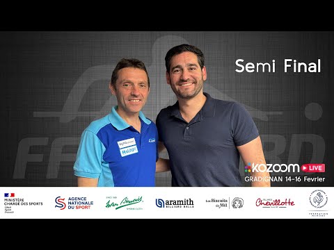 3-CUSHION French  Grand Prix - Semi Final - Jérome BARBEILLON vs Kévin VASSEUR