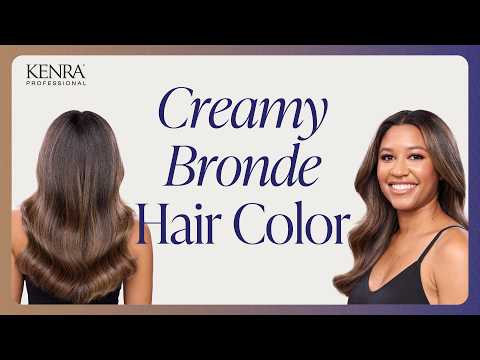 Creamy Bronde Hair Color Tutorial | Textured Hair Blonding Technique | Kenra Color