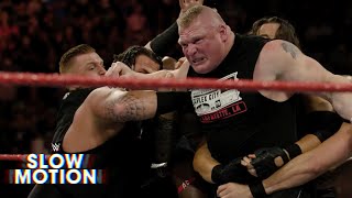 Experience Brock Lesnar and Samoa Joe&#39;s Raw brawl in visceral slow motion: Exclusive, June 13, 2017