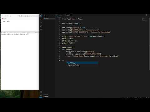 Flask app.config – Store settings and secrets in one place