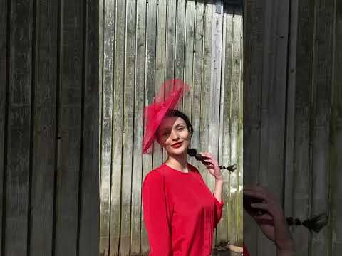 Red boater Har by Holly Young Millinery