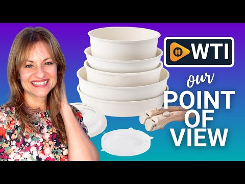 Nonstick Cookware Set - Stackable Pots and Pans Set Detachable Handle Camping Cookware - WTI product video review