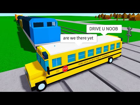 Roblox BUT I Park a BUS on a TRAIN TRACK