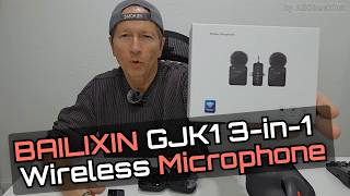 BAILIXIN GJK1 Amazing Budget Wireless Microphone 3 in 1 Unboxing Setup Test and Full Feature Review
