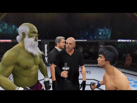Bruce Lee vs. Old Hulk - EA Sports UFC 4 - Epic Fight 🥑