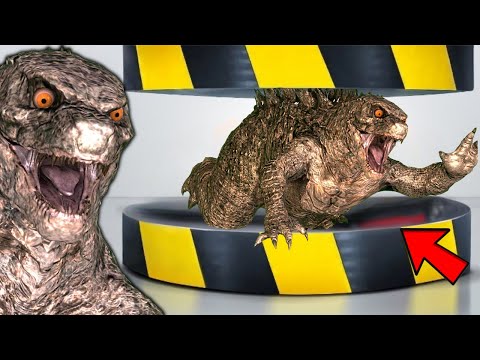 GODZILLA vs Hydraulic Press!